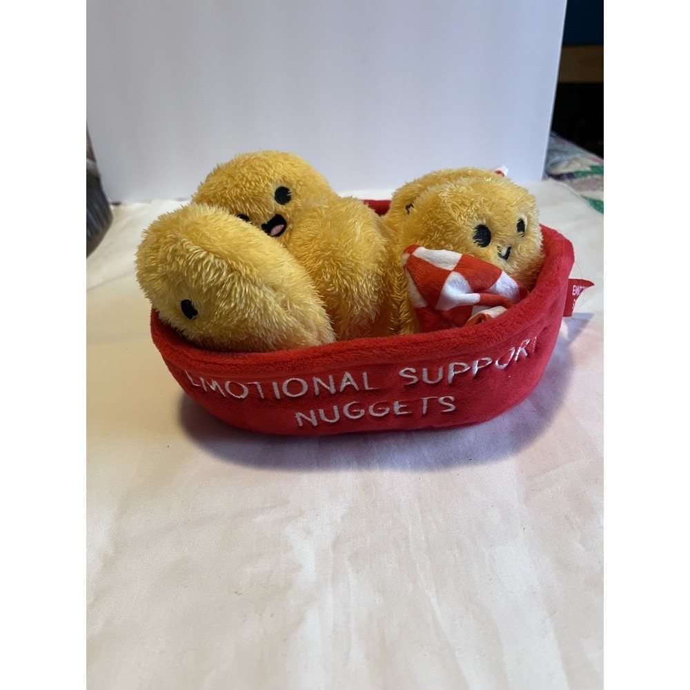 Emotional Support Chicken Nuggets Plush Toys, 5-Pack, Funny Holiday Gift